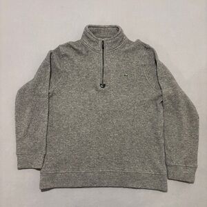 Lacoste Sweatshirt Heathered Gray 1/4 Quarter Zip Wool Fall Outdoor Golf Size 5